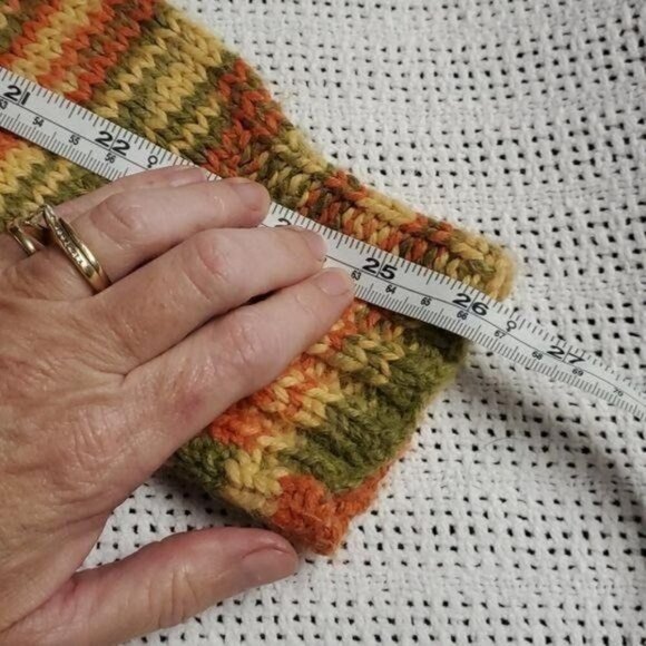 Handmade Fabulous Sz. XL Fall Autumn Colors LS Knitted 3 Button Sweaters - Picture 8 of 9